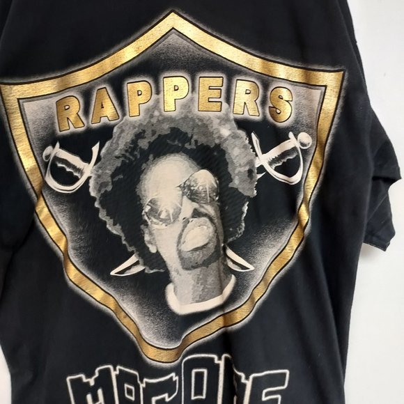 VTG MAC DRE WEST COAST HIP-HOP RAPPER OAKLAND RAIDERS T-SHIRT RARE 1 OF A KIND👀 - Picture 2 of 11
